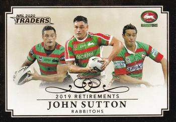 2020 NRL Traders - Retirements #R 12 John Sutton Front